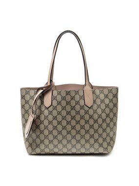 Gucci Small Tote Bag Beige Pink Supreme